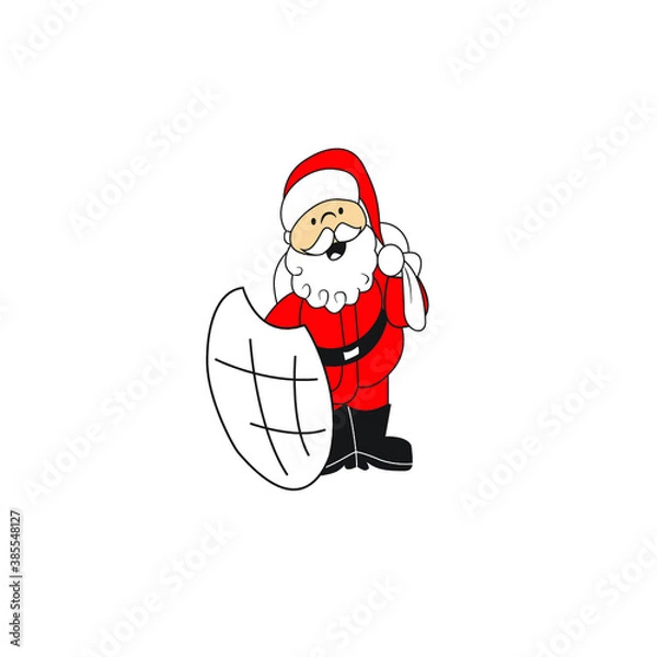 Obraz Santa Claus protect from corona vector