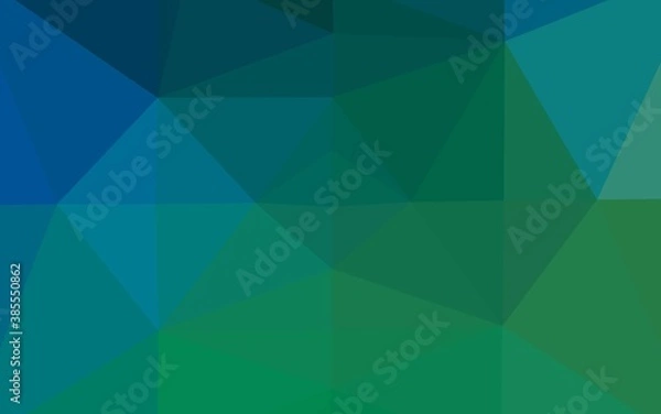 Fototapeta Dark Blue, Green vector low poly layout.