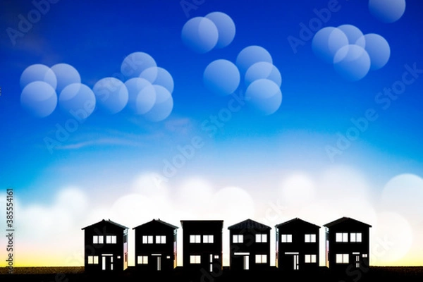 Fototapeta 住宅シルエット