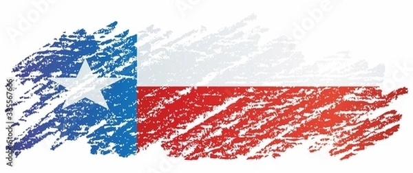 Fototapeta Flag of Texas, State of Texas. Bright, colorful vector illustration.