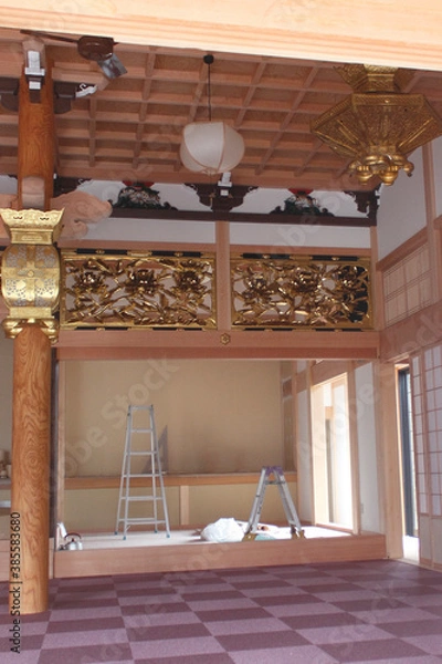 Fototapeta お寺の新築工事