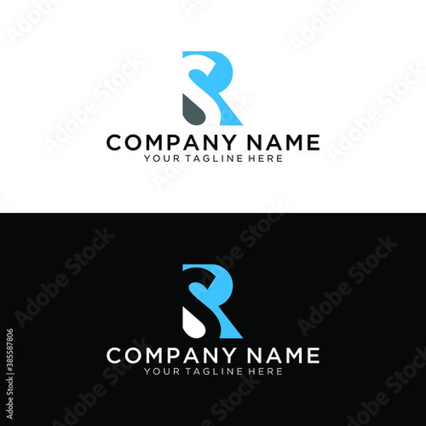 Fototapeta Outstanding professional elegant trendy awesome artistic black and white color SR RS initial based Alphabet icon logo.