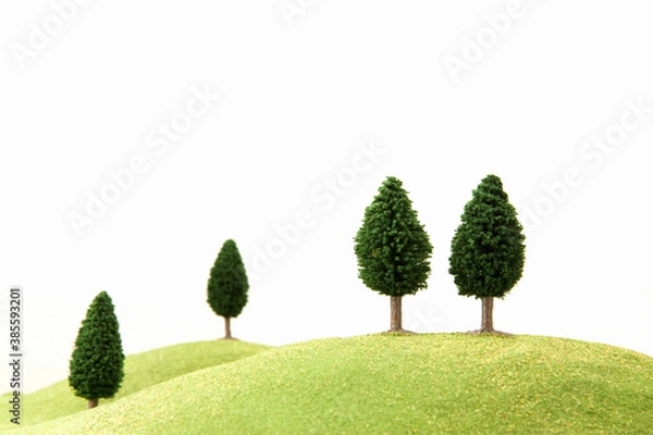 Fototapeta 草原と木