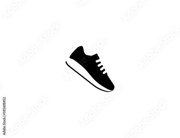 Obraz Running Shoe Flat Vector Icon. Sneakers shoe