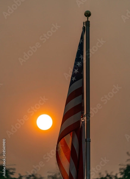 Obraz Sunrise Sunset Flag & Sun-0001