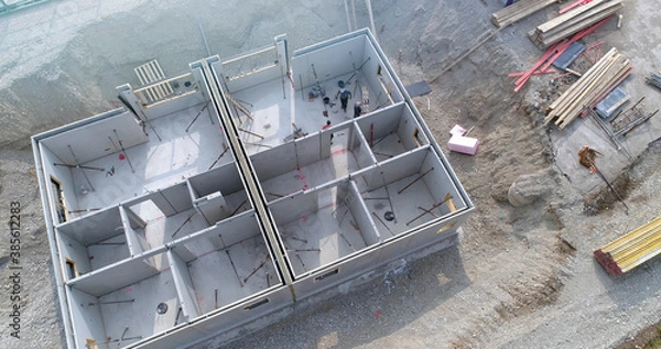 Obraz Luftaufnahme Hausbau