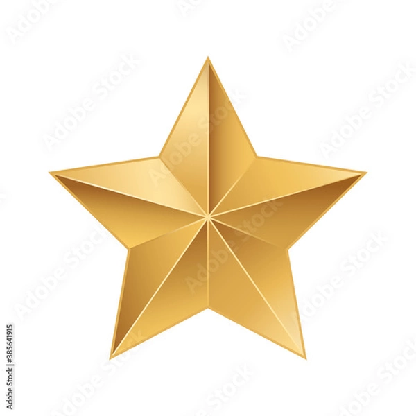 Obraz Star icon. Gold star icon isolated on a white background. Star customer product rating review flat icon for apps and websites. Vector illustration.
