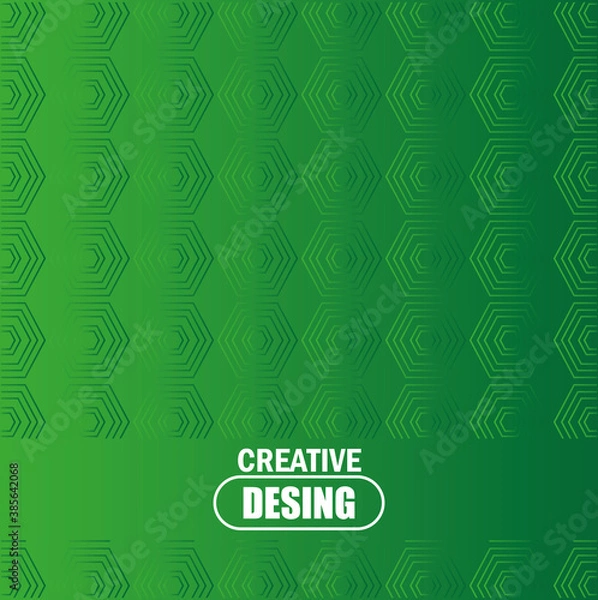 Fototapeta background green hexagonal shapes trendy texture template