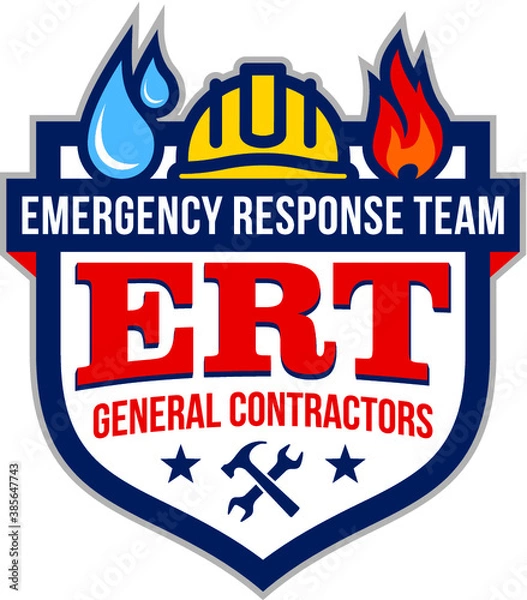 Obraz Emergency Response Team Logo Badge Vector