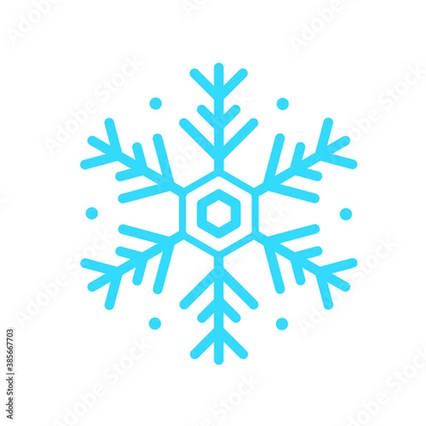 Fototapeta Vector beautiful snowflake design For the winter season that comes with Christmas in the New Year.