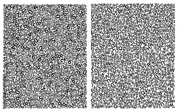 Fototapeta vector backgrounds or letters and numbers.