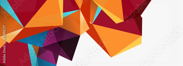 Fototapeta 3d mosaic abstract backgrounds, low poly shape geometric design