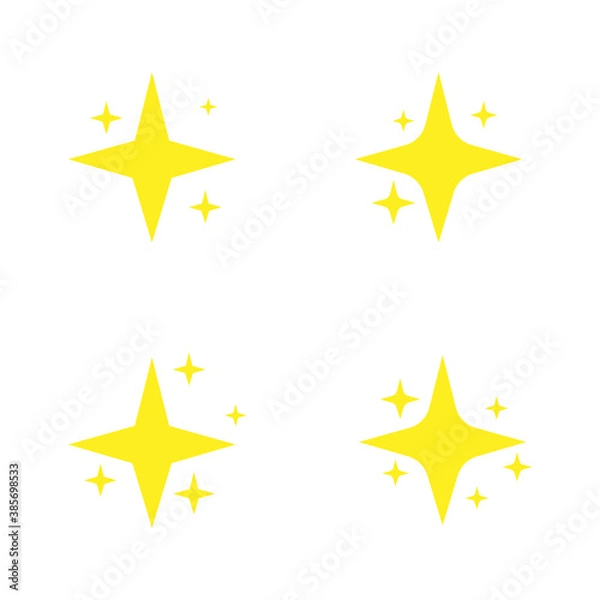 Fototapeta The set of original vector stars sparkle icon.Vector
