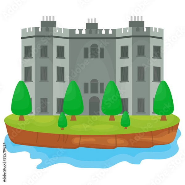 Fototapeta 
A flat icon vector denoting castle 
