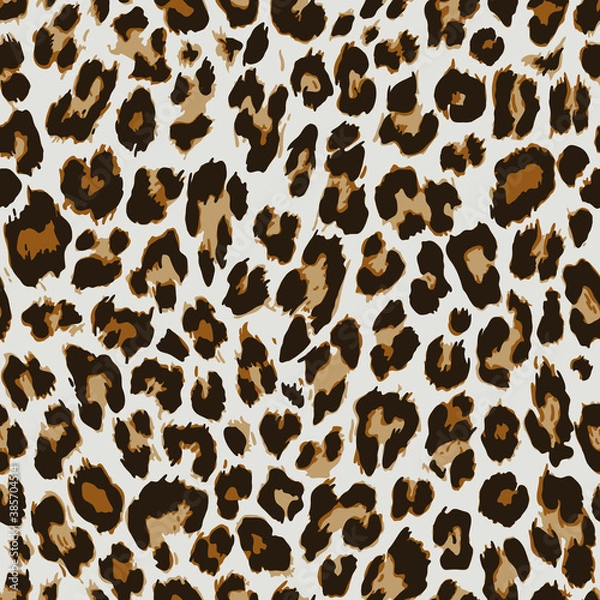 Fototapeta Vector seamless pattern. Leopard skin texture