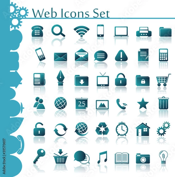 Fototapeta web icons set