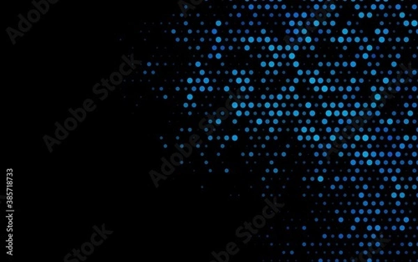 Fototapeta Dark BLUE vector layout with circle shapes.