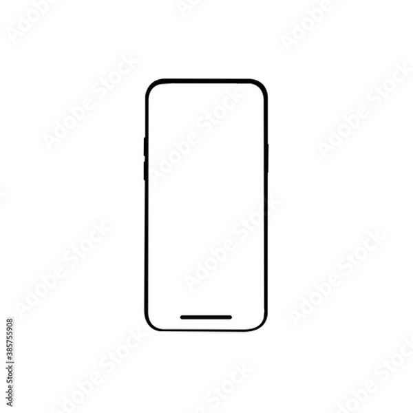 Obraz phone front isolated on white background