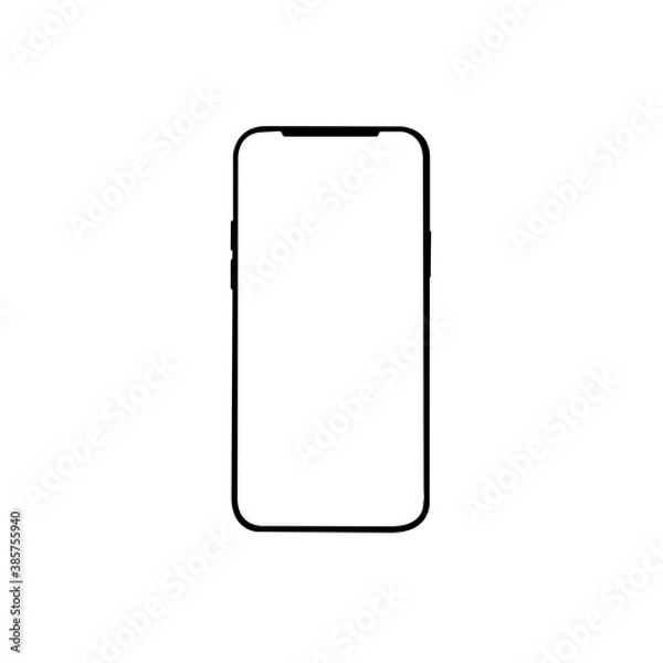 Obraz phone front isolated on white background