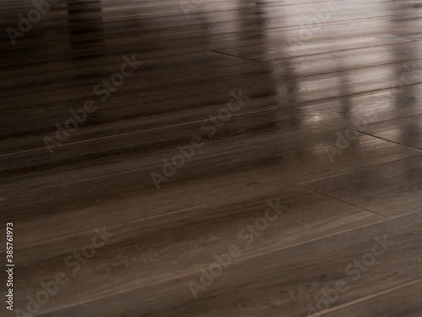 Fototapeta きれいに磨かれた木の床