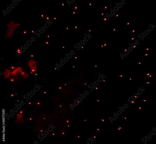 Fototapeta Fireworks at night as background.