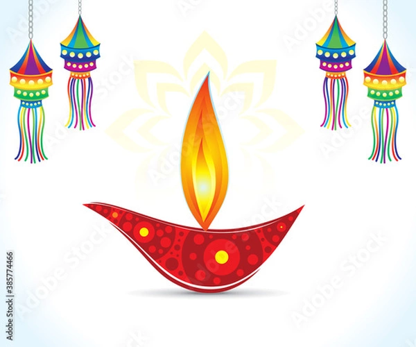 Obraz abstract artistic creative deepawali background