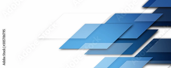 Fototapeta Abstract background with blue squares
