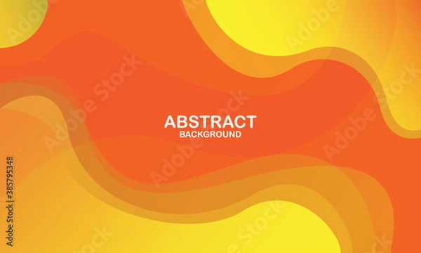 Fototapeta Colorful geometric background. Orange elements with fluid gradient. Dynamic shapes composition. Eps10 vector
