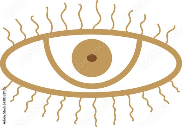 Obraz Vector insulation of the large eye with pupil and eyelashes