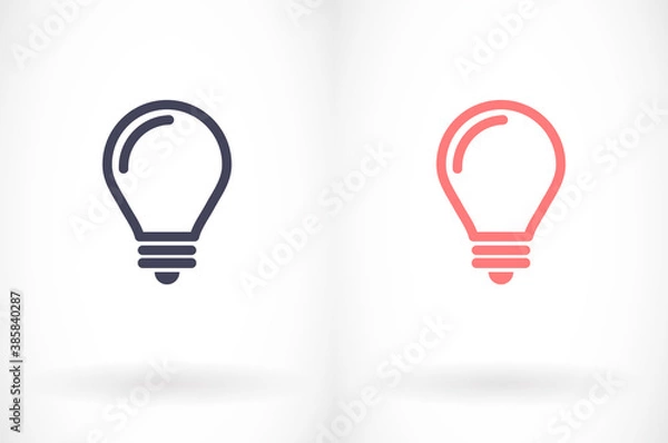 Fototapeta lightbulb icon 10 EPS. lorem ipsum Flat Design JPG