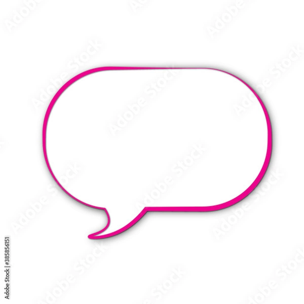 Fototapeta vector illustration pink speech bubble