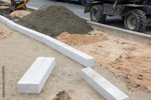 Obraz 歩道の工事