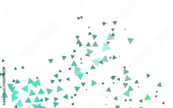 Fototapeta Light Green vector texture in triangular style.