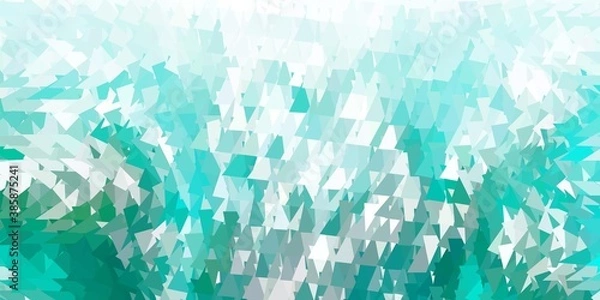 Fototapeta Dark blue, green vector geometric polygonal design.