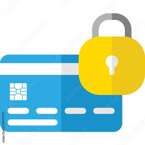 Fototapeta secured card icon