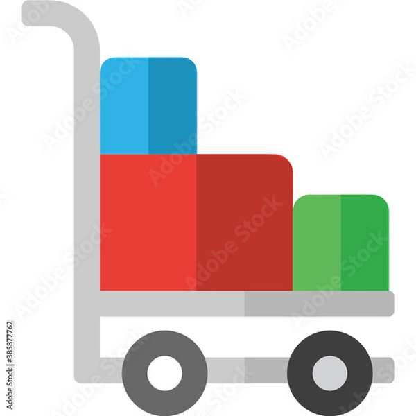 Fototapeta Boxes on trolley