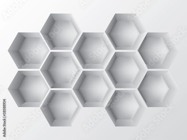 Obraz Abstract 3d shelf