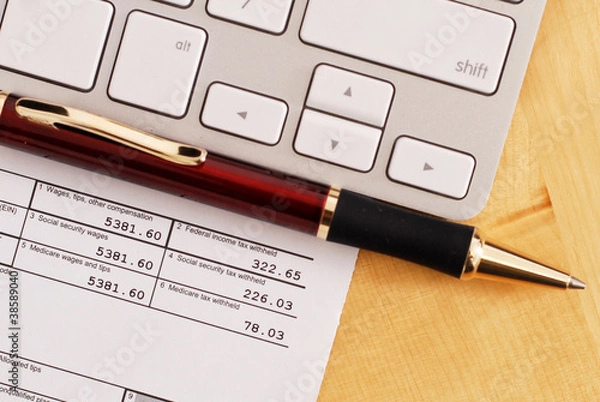 Obraz Doing Your taxes