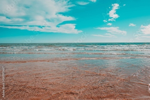 Obraz Beautiful day on the beach in Huelva, Spain.
