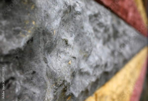 Fototapeta Beautiful stone wall blocks. wide and closed perspective wall for the background.