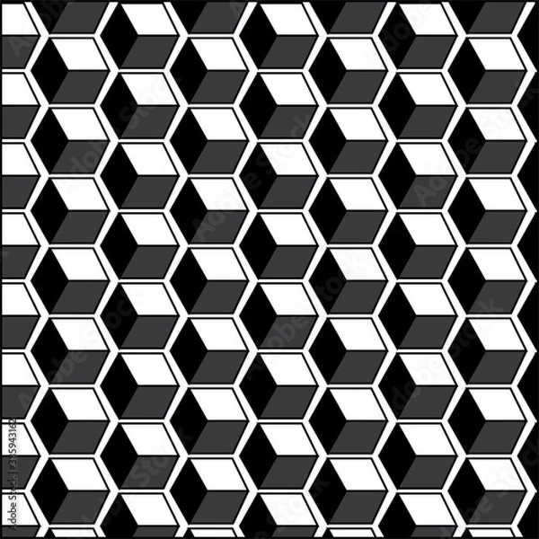 Obraz Abstract geometric pattern. Seamless pattern. Simple pattern for fabric, textile, wrapper paper. Modern graphic white and black texture design. Stylish geometric pattern.