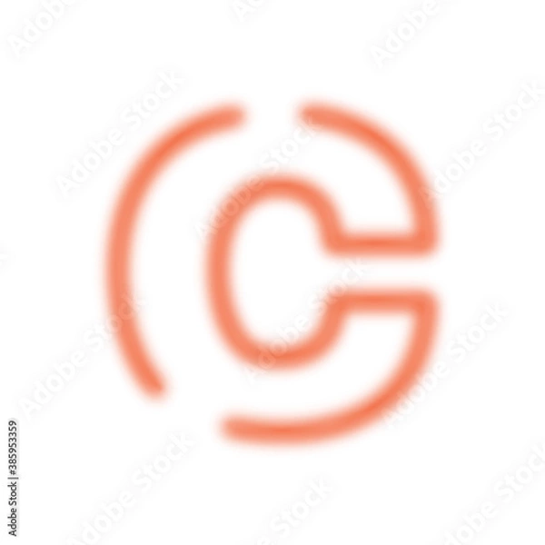 Fototapeta 
Alphabet C is in neon shape, neon c 
