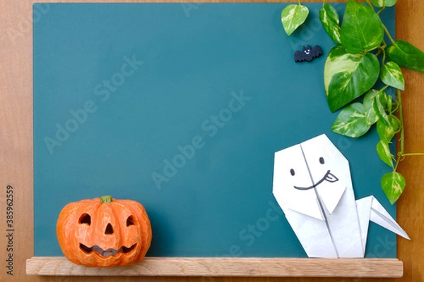 Fototapeta ハロウィーンの黒板フレーム