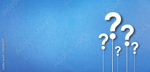 Fototapeta question mark on blue background, question mark concept