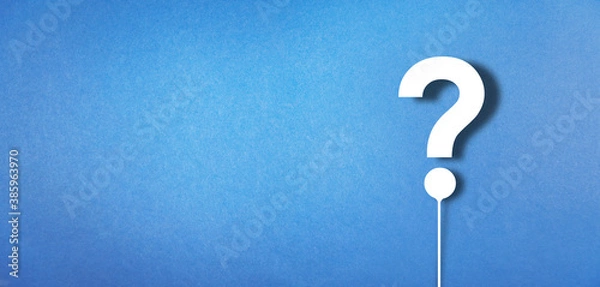 Fototapeta question mark on blue background, question mark concept