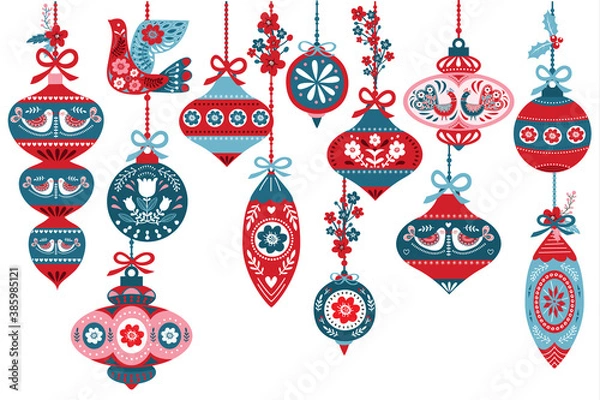 Obraz Scandinavian Christmas Ornament Design Elements
