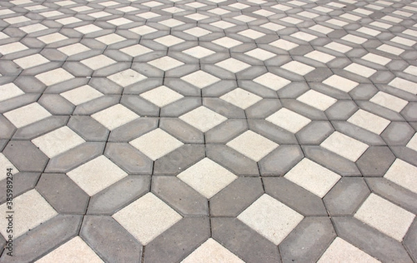 Fototapeta 
decorative stone pavement road in the park