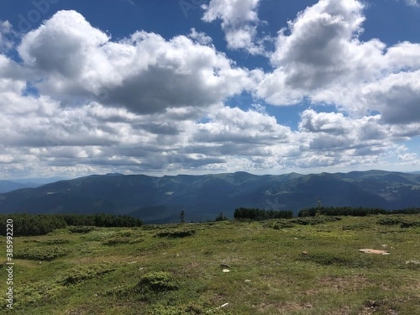 Obraz clouds over the mountains