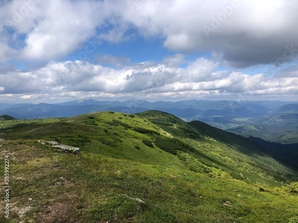 Obraz mountains and clouds