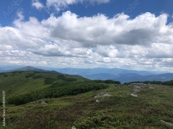 Obraz clouds over the mountains